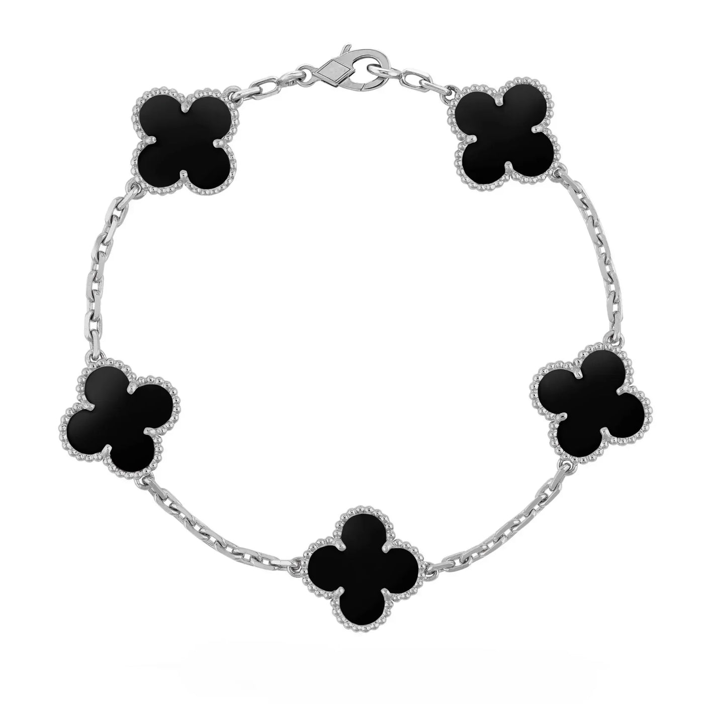 Bracelet Ambre - Noir / Argent