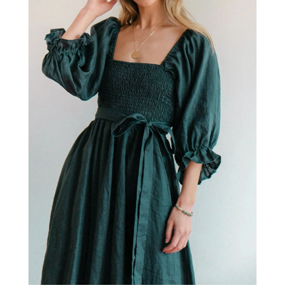 Franca™ | ROBE FRANÇAISE À MANCHES VOLANTES 