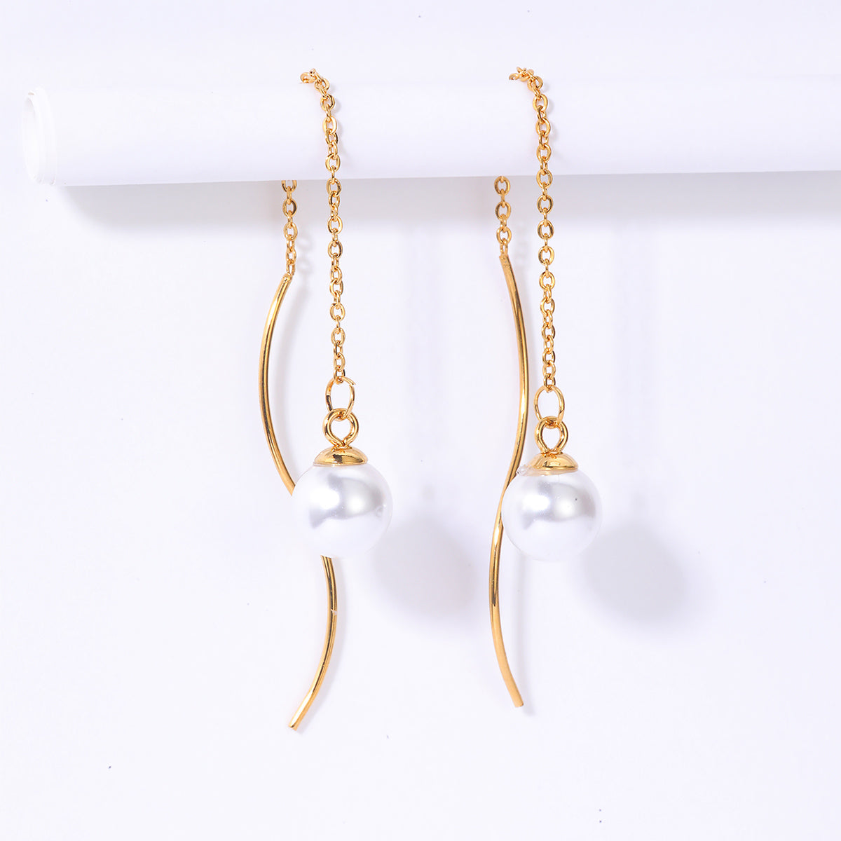 BOUCLES D'OREILLES PENDANTES PERLES