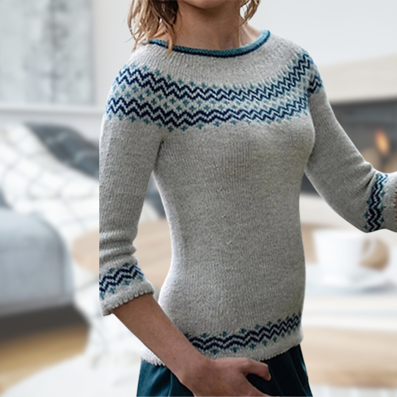 Alia | Gestrickter Pullover Mit Rundhalsausschnitt