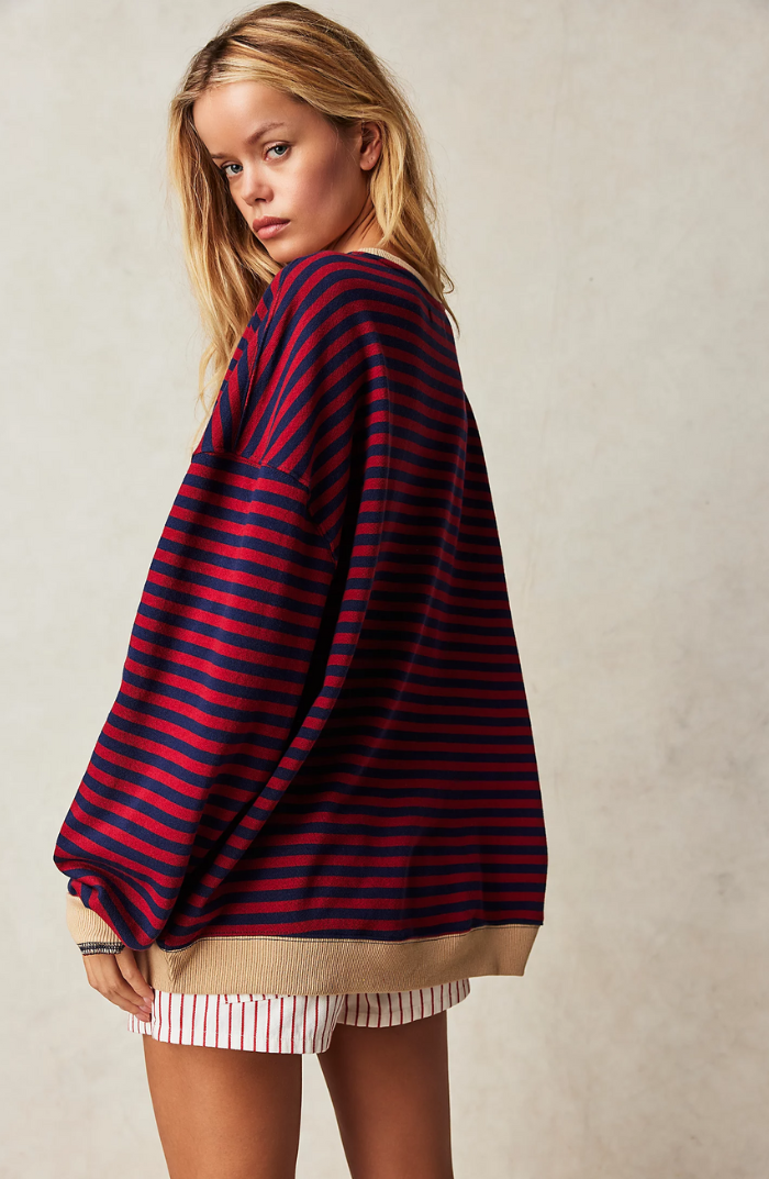 Mana | Pull oversize rayé