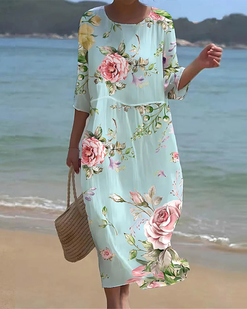 Mirindi™ | Robe florale élégante couvrant le ventre