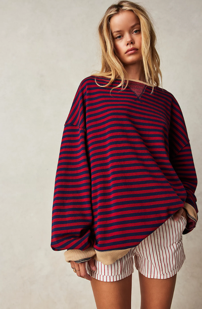 Mana | Pull oversize rayé