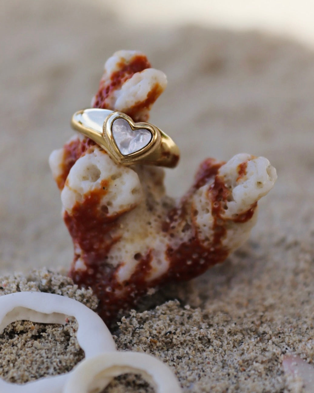 BAGUE COQUILLE COEUR