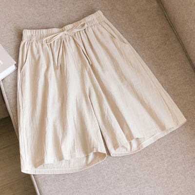 Lily | Lässige Baumwoll-Leinen-Shorts mit elastischem Bund und weitem Bein