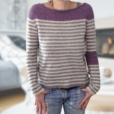 Alia | Gestrickter Pullover Mit Rundhalsausschnitt