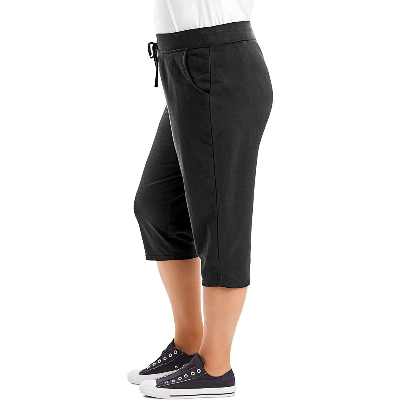 Ada | Komfortable Stretch-Cropped-Jogginghose mit Kordelzug