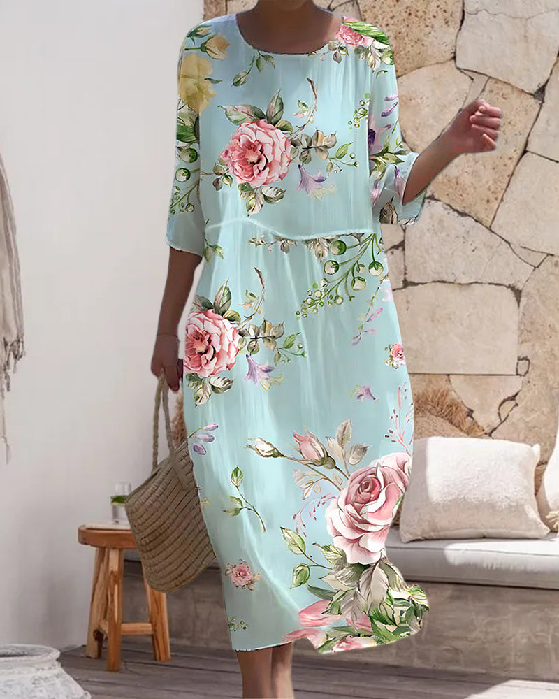 Mirindi™ | Robe florale élégante couvrant le ventre