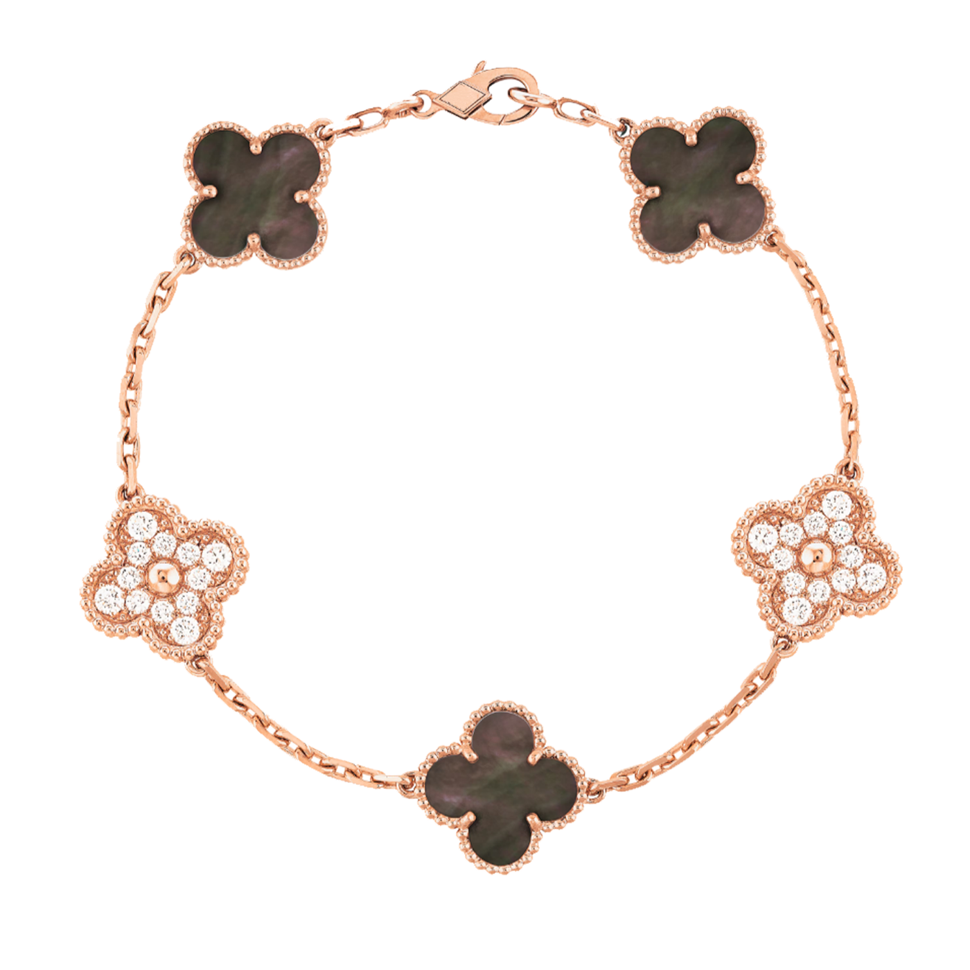 Bracelet Ambre - Or Rose / Diamant Noir