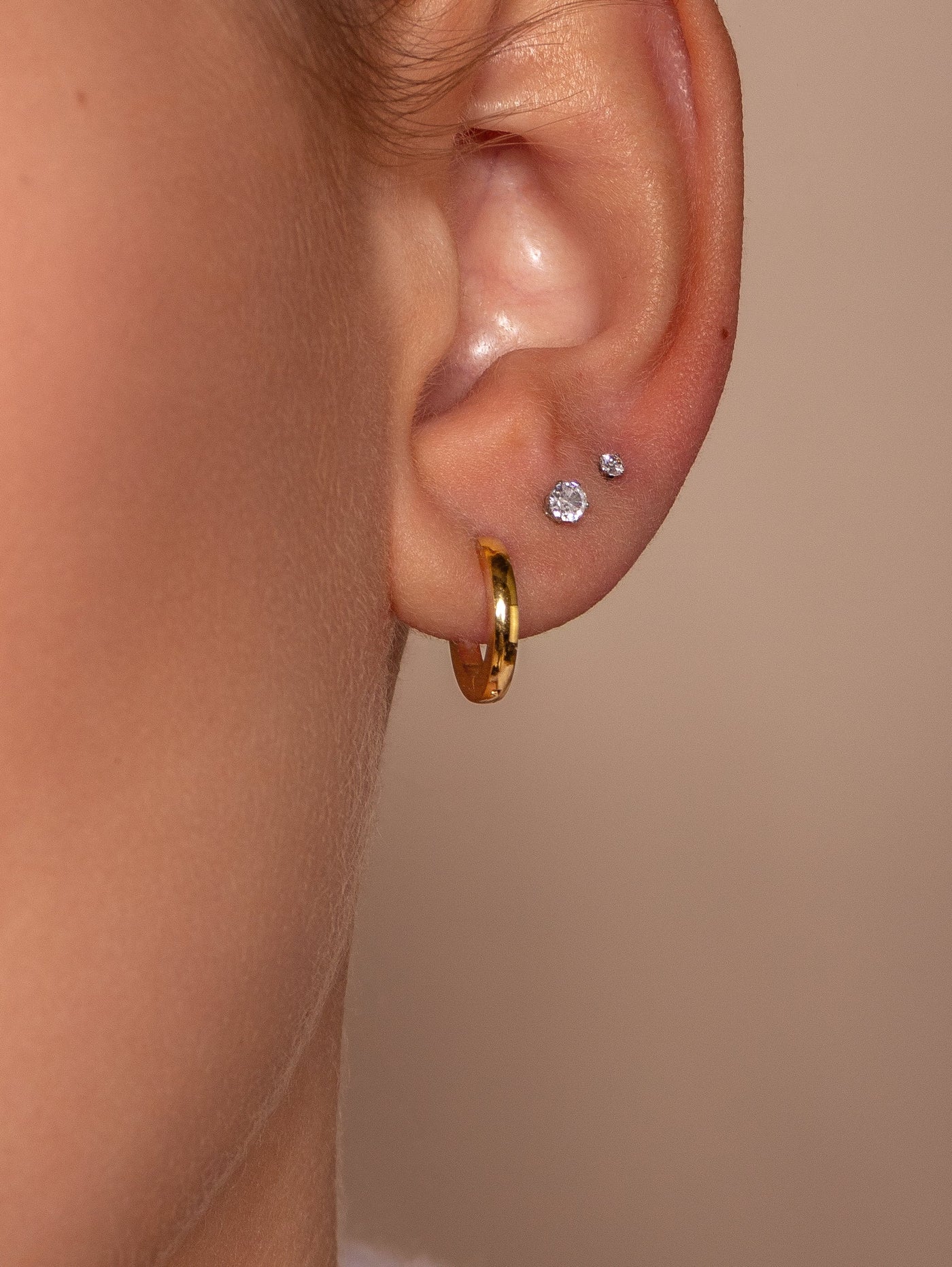 Basic Ohrringe 13mm Gold