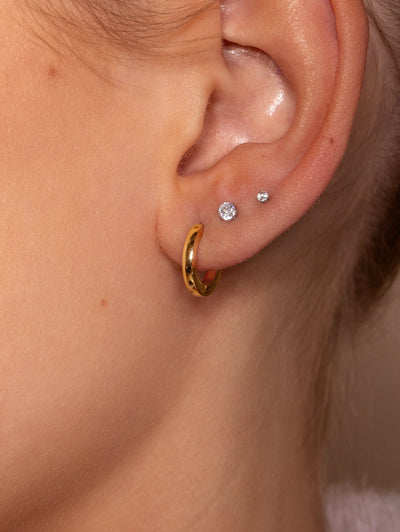 Basic Ohrringe 13mm Gold