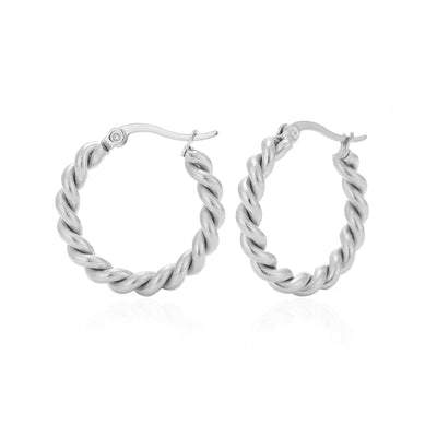 Hoops twisted Silber