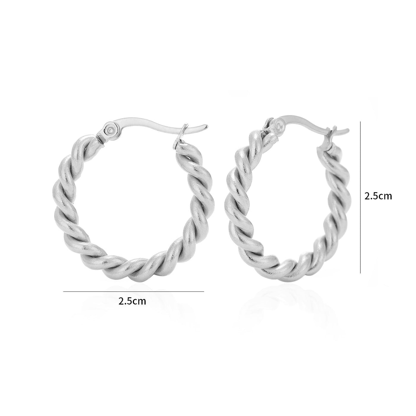 Hoops twisted Silber