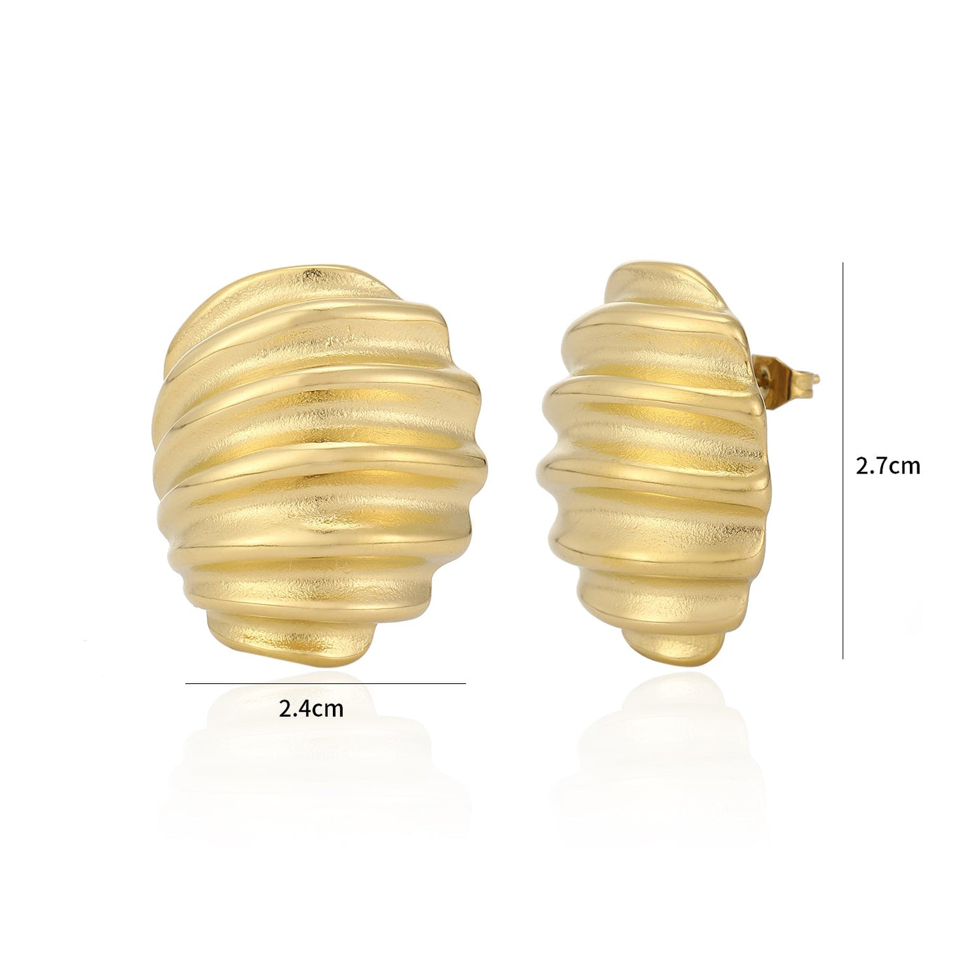 Ohrstecker Muscheln Gold