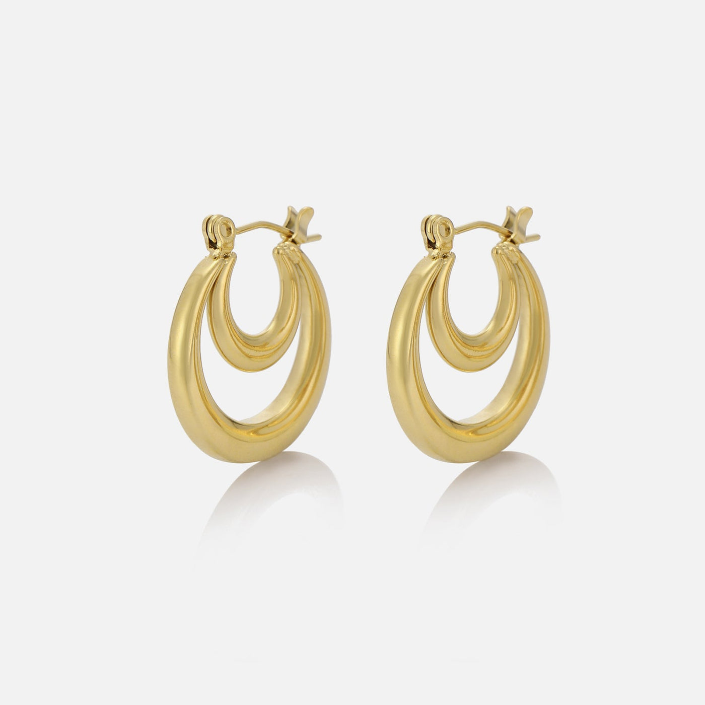 Doppelte Hoops Gold