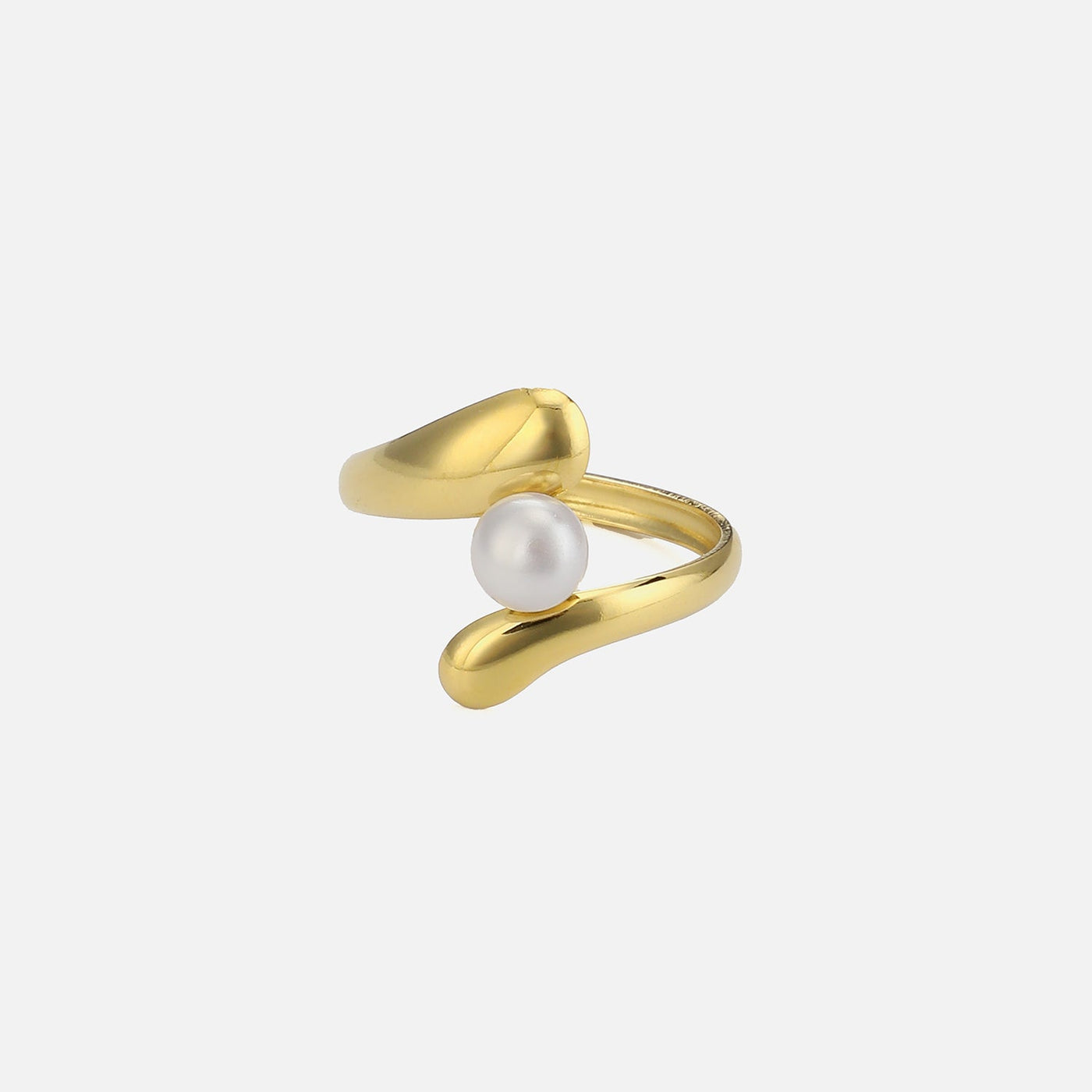 Ring Perle geformt Gold