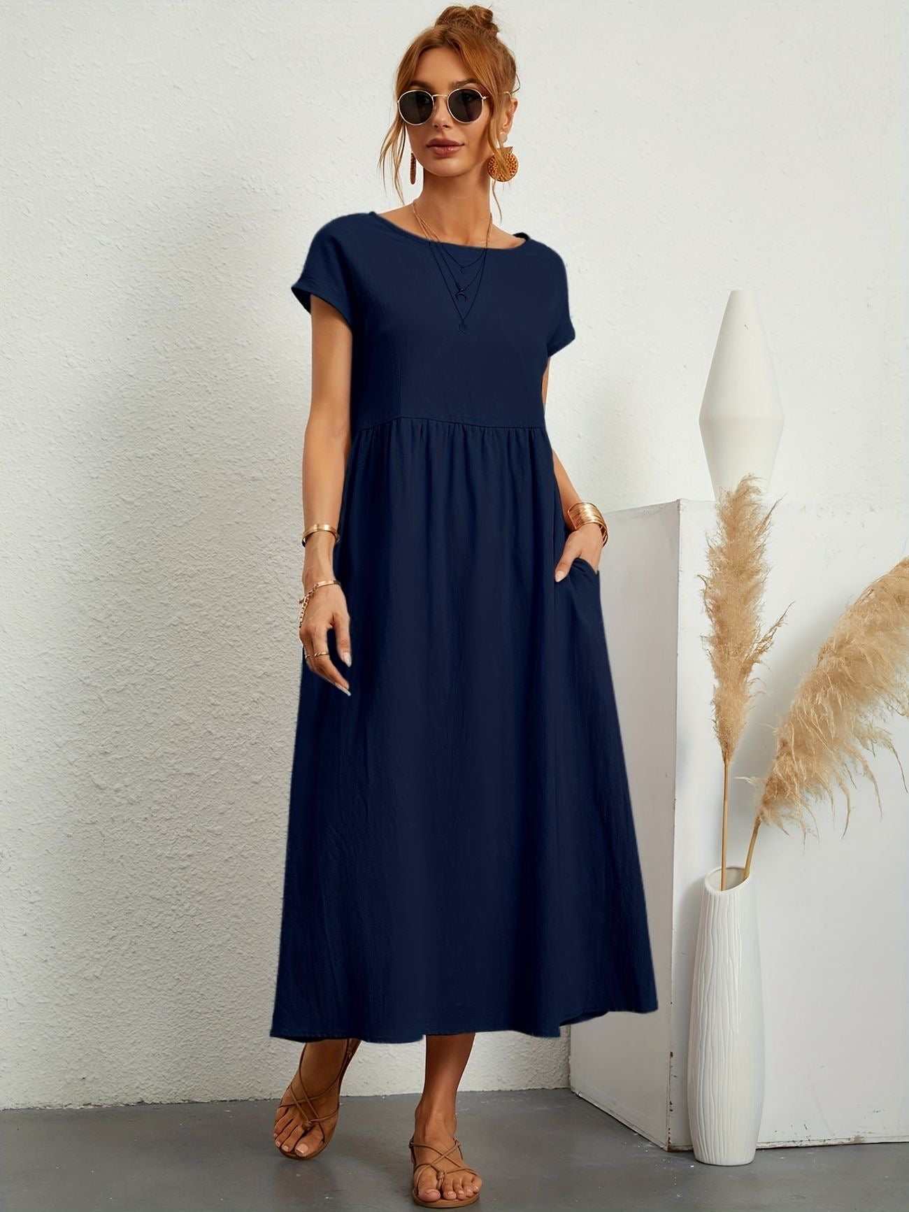 Camille™ | Kleid mit Rundhalsausschnitt