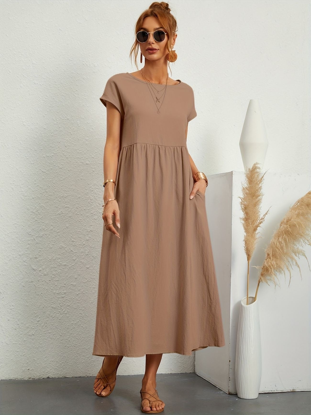 Camille™ | Kleid mit Rundhalsausschnitt