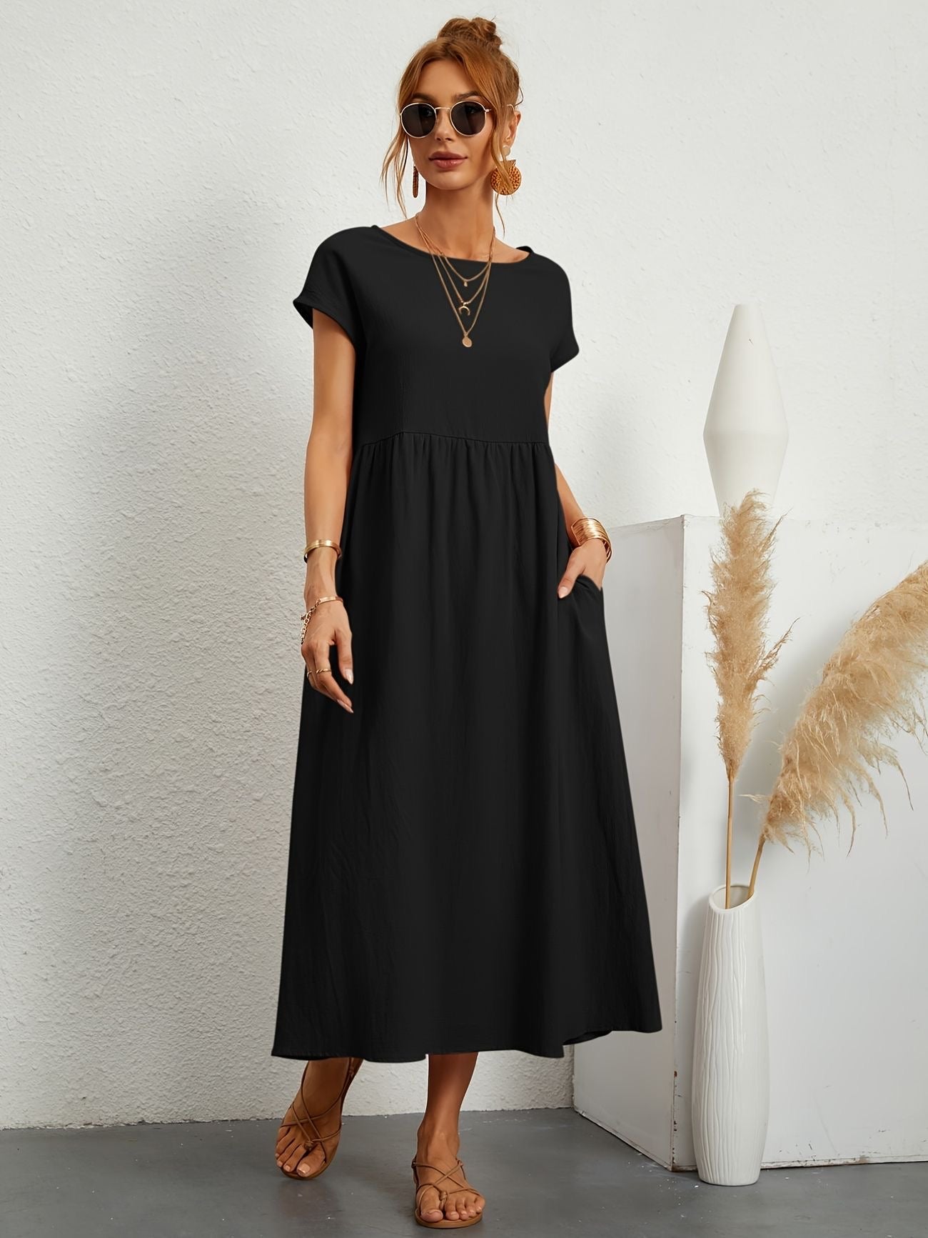 Camille™ | Kleid mit Rundhalsausschnitt