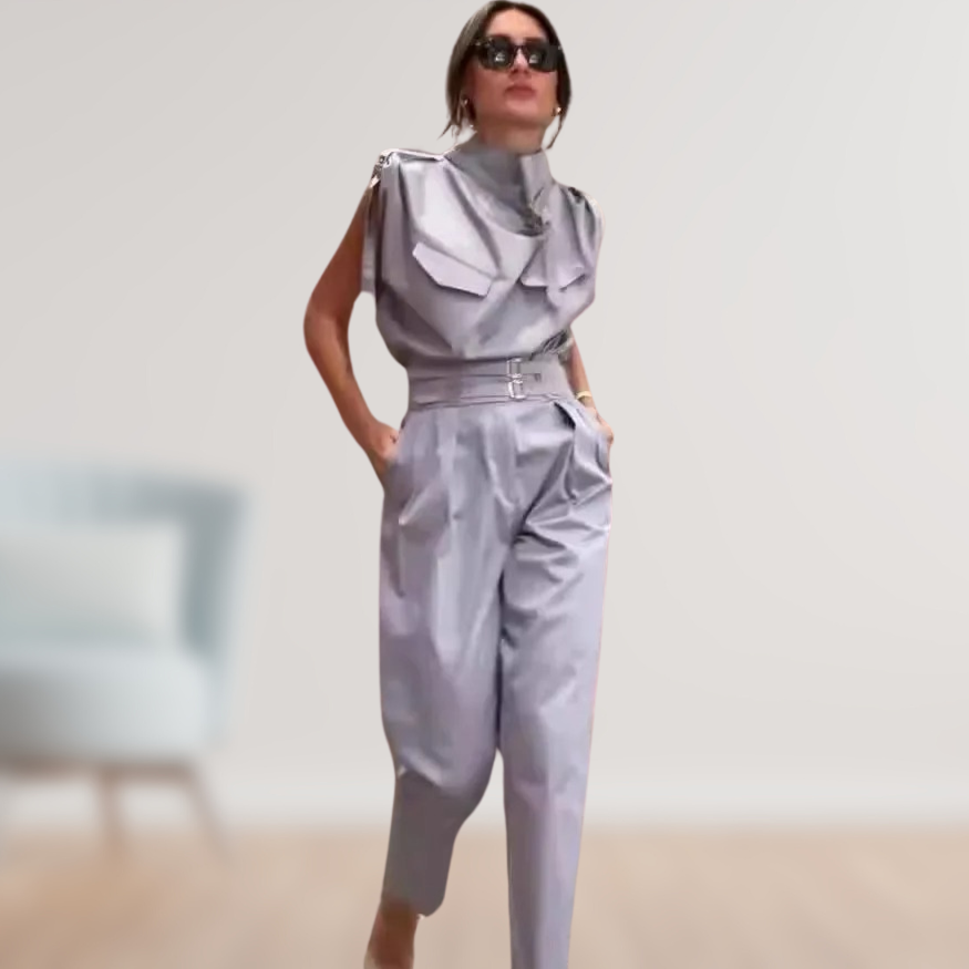 Tilda™ | Schicker Taube-Gürtel-Jumpsuit