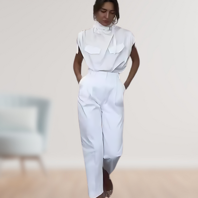 Tilda™ | Schicker Taube-Gürtel-Jumpsuit