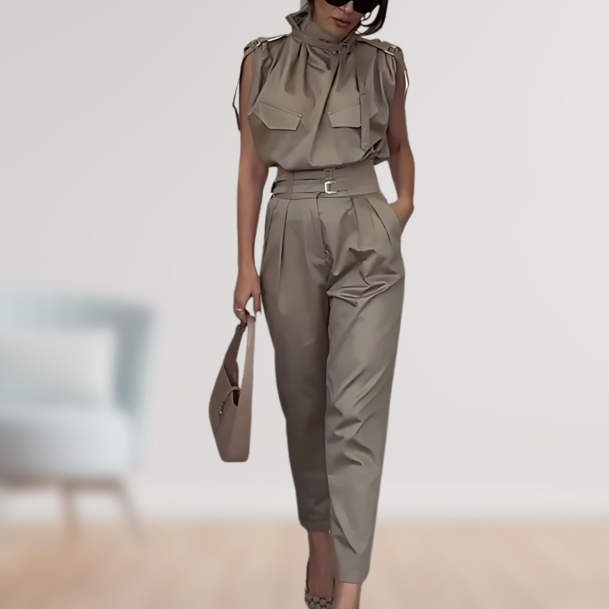 Tilda™ | Schicker Taube-Gürtel-Jumpsuit