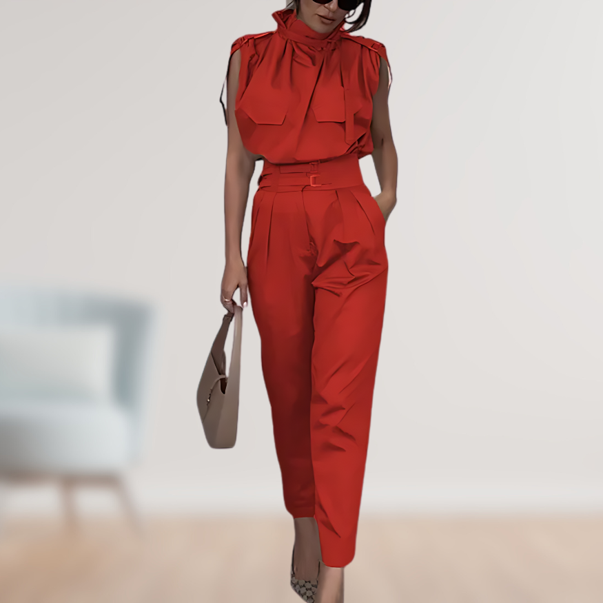 Tilda™ | Schicker Taube-Gürtel-Jumpsuit