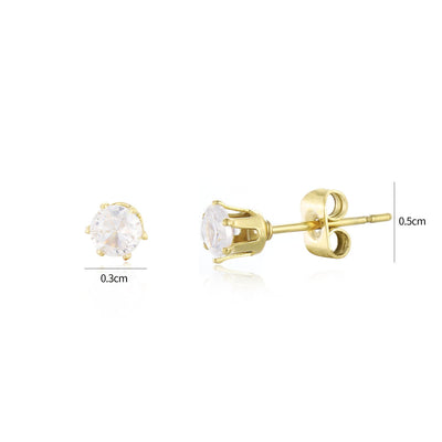 Ohrstecker Diamant 3mm Gold