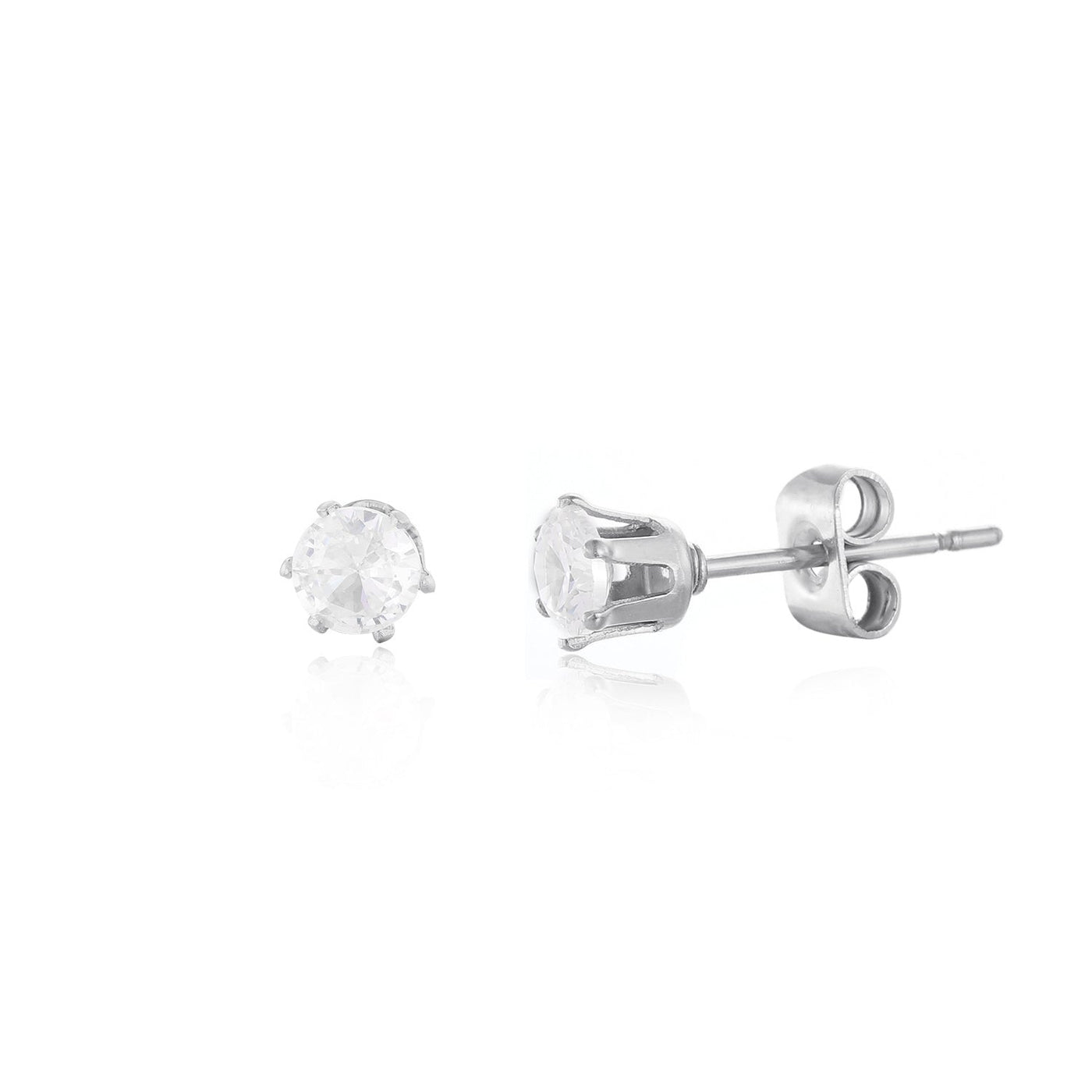 Ohrstecker Diamant 3mm Silber