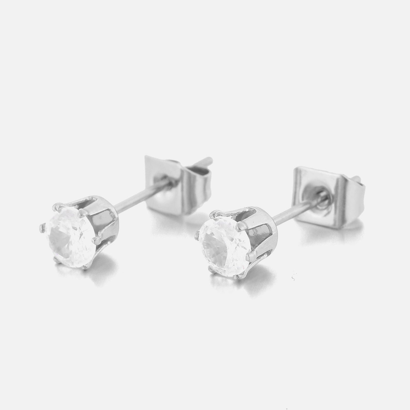 Ohrstecker Diamant 4mm Silber