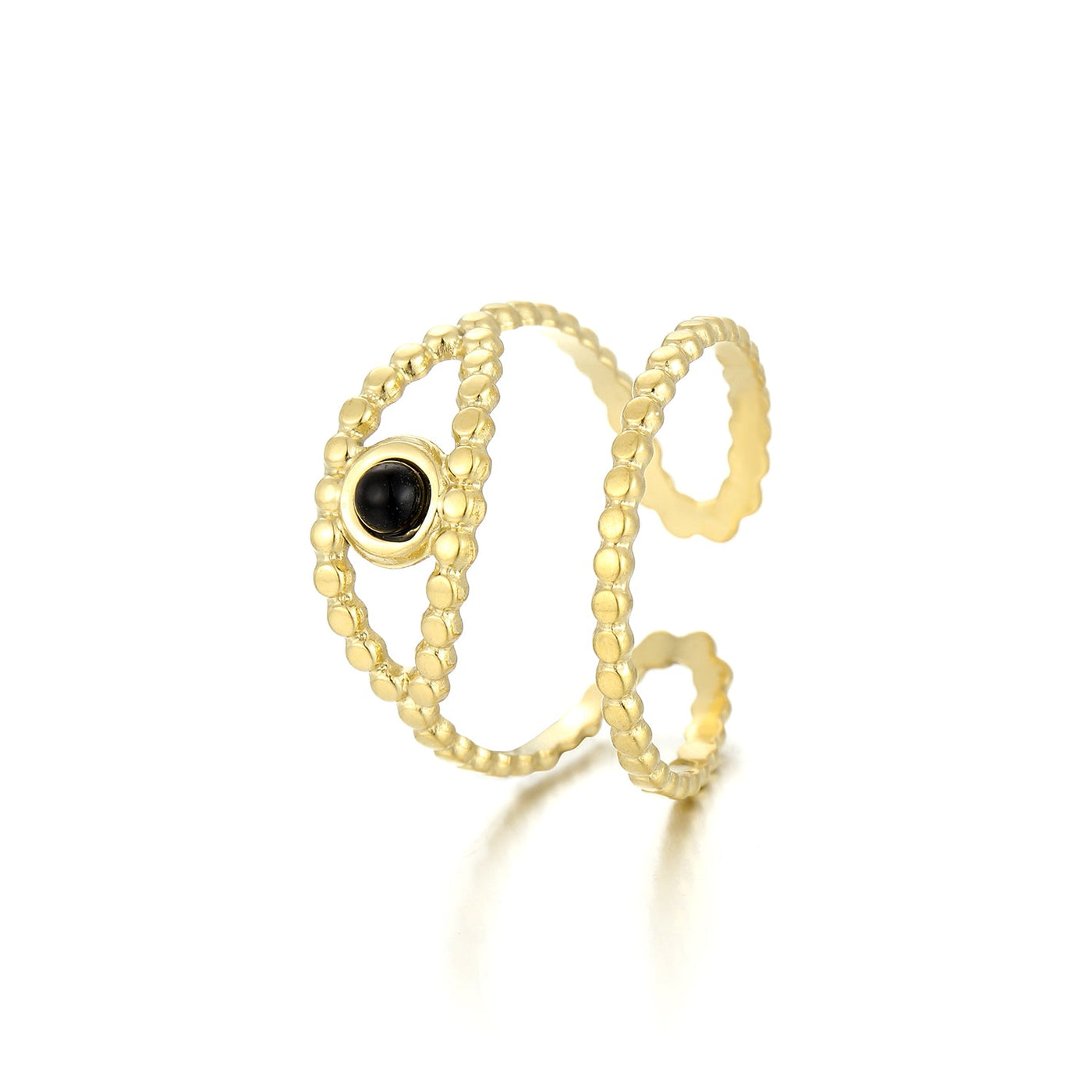 Ring Auge Gold Schwarz