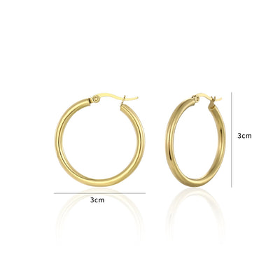 Basic Creolen 3cm Gold