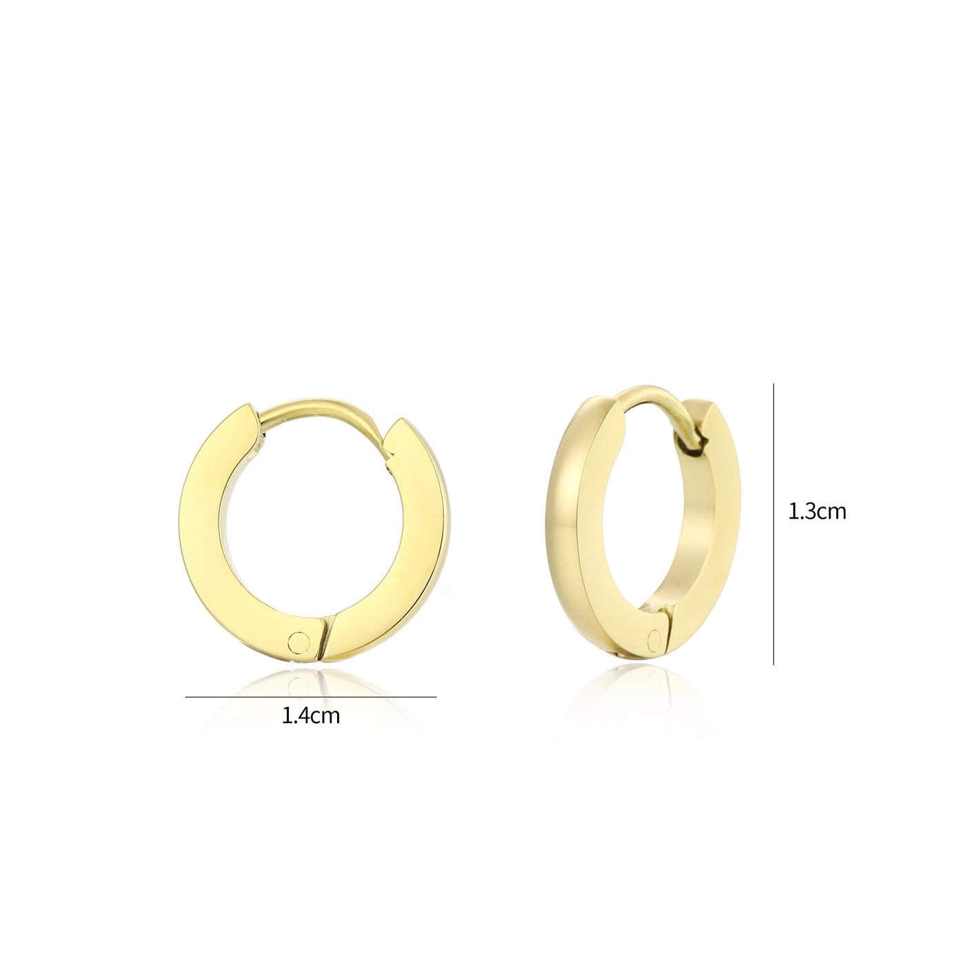 Basic Ohrringe 13mm Gold