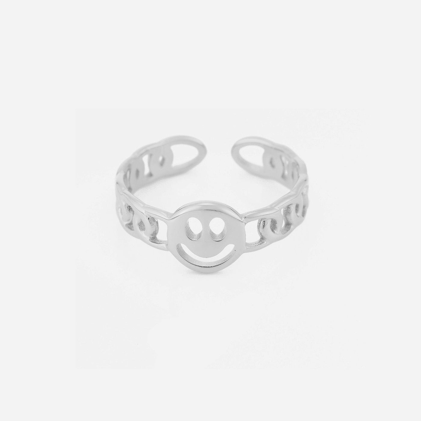 Ring Smiley Silber