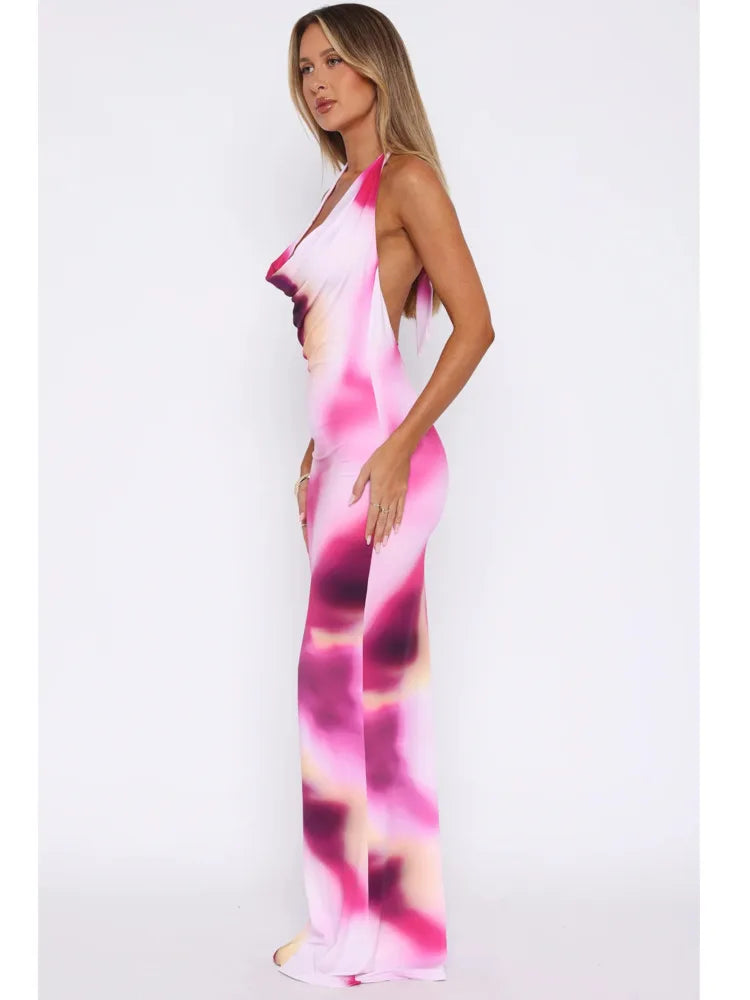 Lia™ | Robe dos nu dos nu tie-dye vibrante