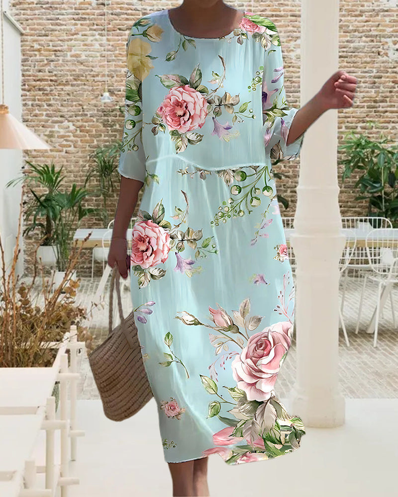 Mirindi™ | Robe florale élégante couvrant le ventre