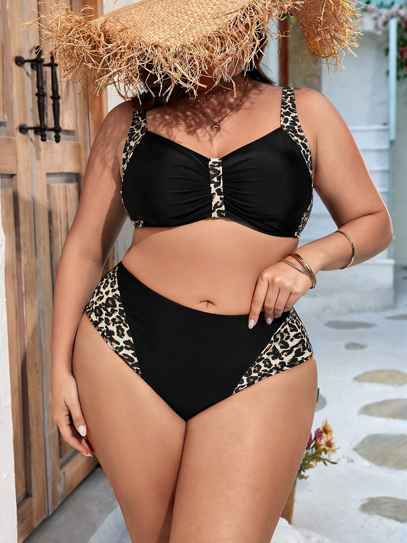 Bridget | Zweiteiliges Bikini-Set mit Leopardenmuster