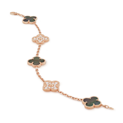 Bracelet Ambre - Or Rose / Diamant Noir